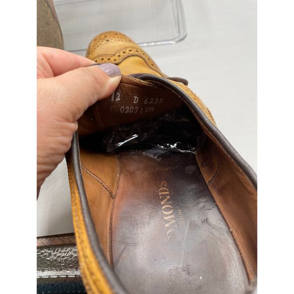 Allen Edmonds "McAllister" Brown Wingtip Oxford Mens Dress Shoes 12D - Picture 7 of 8